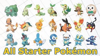 All Starter Pokémon and their Evolutions [upl. by Rudd]