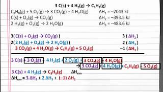 CHEM 101  Using Hesss Law to Calculate Enthalpy Change [upl. by Sudhir]