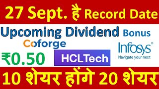 10 Shares • High Stock Split amp Bonus Share • HCL TECH Dividend Infosys Dividend Coforge Dividend [upl. by Ursola946]