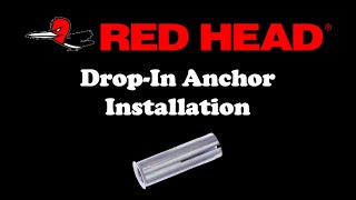 Red Head DropIn Anchor Installation [upl. by Sweet837]