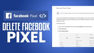 How To Delete Facebook Pixel EASY TUTORIAL [upl. by Lanor]