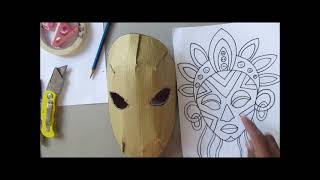 3D CARDBOARD MASK [upl. by Asilehs]