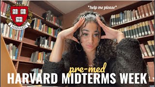 HARVARD MIDTERMS WEEK AS a PREMED student  maya lauren [upl. by Eelnyl]