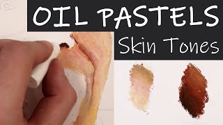 How to mix Skin Tones using Oil Pastel [upl. by Anauqal]