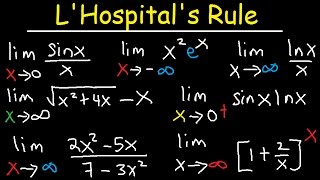 Lhospitals Rule Indeterminate Forms Limits at Infinity Ln Trig amp Exponential Functions Calculus [upl. by Yvehc]