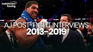 Anthony Joshua postfight interview compilation Pro debut to Ruiz rematch [upl. by Claudio]