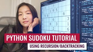 Coding a Sudoku solver in Python using recursionbacktracking [upl. by Ahsehat]