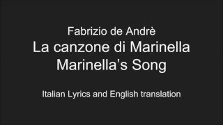 DE ANDRE  La canzone i Marinella  Marinellas song  Italian Lyrics English translation [upl. by Aelam]