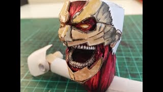 The ARMORED TITANS HEAD Attack On Titan  Paper Model [upl. by Francesca]