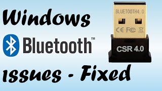 How to Fix Bluetooth not working in Windows 10 CSR USB not detected [upl. by Ok686]