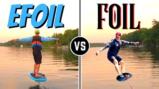 My First Efoil Experience  Efoil vs Hydrofoil [upl. by Malissia]