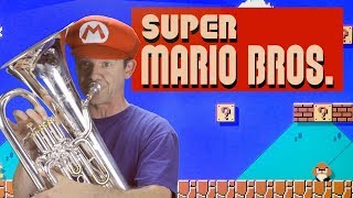 Super Mario Bros Theme Euphonium and Tuba Cover  Scott Sutherland [upl. by Eical]