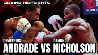 DEMETRIUS ANDRADE VS DEMOND NICHOLSON HIGHLIGHTS [upl. by Ajed493]