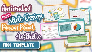 AESTHETIC ANIMATED MATH SLIDE 📚✨  POWER POINT  MUDAH  SIMPLE  FREE TEMPLATE [upl. by Xonnel150]