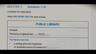 Public library ielts listening 720p  HD Audio [upl. by Beaudoin]