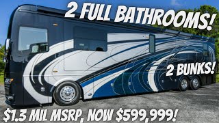 2019 Foretravel REALM Bunk model with 2 Full baths 1 3 MIL MSRP NOW 599999 [upl. by Assadah834]