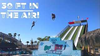 HUGE WATERSLIDE LAUNCH RAMP  Slip N Fly El Vergel in Tijuana Mexico [upl. by Cathrine878]