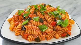 Veggie Packed Pasta with Chickpeas Plantbased amp Vegan  Wholesome Vegetable Pasta Recipe [upl. by Michail]