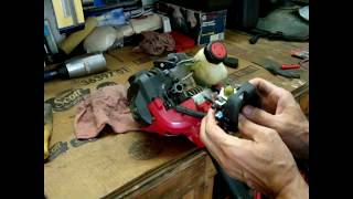 Weed Eater String Trimmer Carburetor EASY FIX  Bogs Down  Wont Start  Runs Rough [upl. by Teferi]