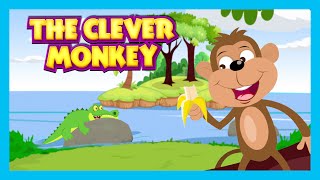 THE CLEVER MONKEY STORY  Bedtimes Story For Kids In English  Monkey And Crocodile Story For Kids [upl. by Valdes]