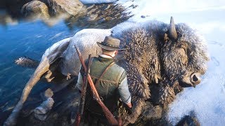 HUNTING THE LEGENDARY WHITE BISON in Red Dead Redemption 2 [upl. by Farlie642]