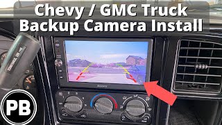 1995  2006 Chevy  GMC Truck Backup Camera Install [upl. by Atilol506]