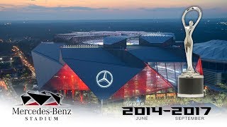 Official Atlanta Falcons MercedesBenz Stadium Construction TimeLapse [upl. by Tezil]