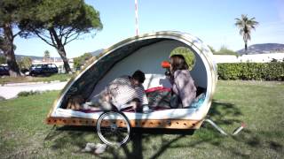 Foldavan lightweight folding bicycle caravan [upl. by Sorips]