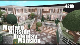 Bloxburg  Modern Hillside Roleplay Mansion  Speed Build [upl. by Abdel]