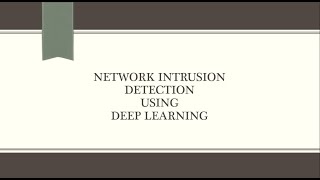 Network intrusion detection using deep learning techniques [upl. by Anneres893]