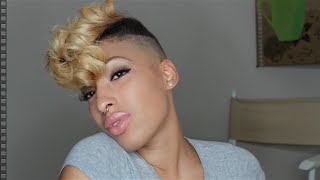 Hair Tutorial Shaved sides w Curls and braids [upl. by Lael]