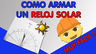 COMO hacer un RELOJ SOLAR 🌞 solo con PAPEL [upl. by Arzed700]