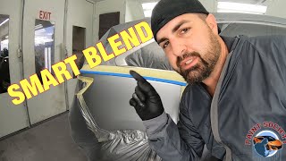 Car Painting HOW TO Blend Basecoat and Clearcoat [upl. by Hach]