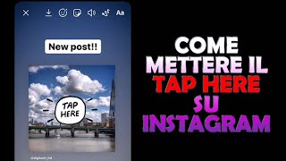 Come inserire il link TAP HERE nelle storie di Instagram [upl. by Ellehcam130]