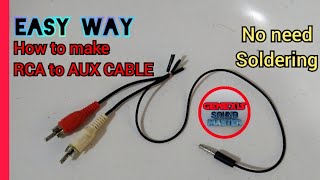 RCA CABLE to AUX conversion in Easy way  No need Soldering  Connect speaker to smartphonephone [upl. by Cristoforo]