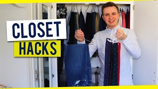 Mens Wardrobe Organisation Ideas  How To EASILY Keep Your Closet Organized [upl. by Aitahs]