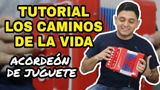 LOS CAMINOS DE LA VIDA  Tutorial Acordeón de JUGUETE [upl. by Millie]