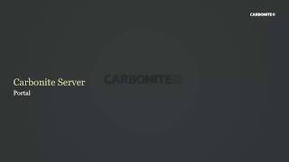 Carbonite Server Portal [upl. by Ahsaya]