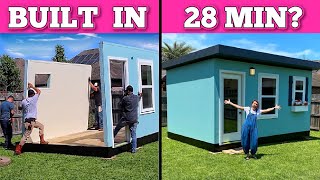 Build A House In 28 MINUTES SNAP Together Homes [upl. by Tirreg]