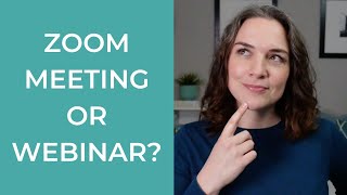 Zoom Meeting vs Webinar Comparison [upl. by Tanah871]