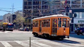 San Francisco Muni Light Rail Streetcar and Trolley Buses [upl. by Burnett]