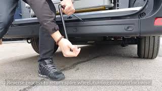 Renault Master Spare Wheel Removal [upl. by Tilda]