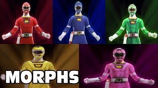 Turbo  All Ranger Morphs  Power Rangers Official [upl. by Chrotoem]