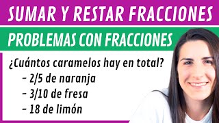 PROBLEMAS con FRACCIONES 🟪 SUMAR y RESTAR Fracciones [upl. by Cowen]