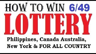 How to win the lottery 649 Lotto Jackpot  Guaranteed 100 [upl. by Neetsyrk930]