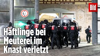 Gefängnismeuterei Polizei stürmt Knast in Thüringen  JVA Untermaßfeld [upl. by Mazel]