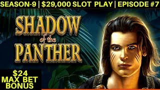 Shadow Panther High Limit Slot Machine 24 Max Bet Bonus  Season 9  Episode 7 [upl. by Sirod]