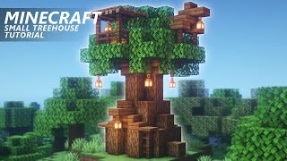 Minecraft How to Build a Treehouse  Starter House Easy Tutorial [upl. by Nobell123]