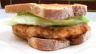 Chicken Schnitzel Sandwich Recipe [upl. by Oicafinob]