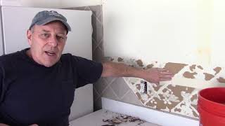 How To Remove A Tile Backsplash [upl. by Ebocaj]